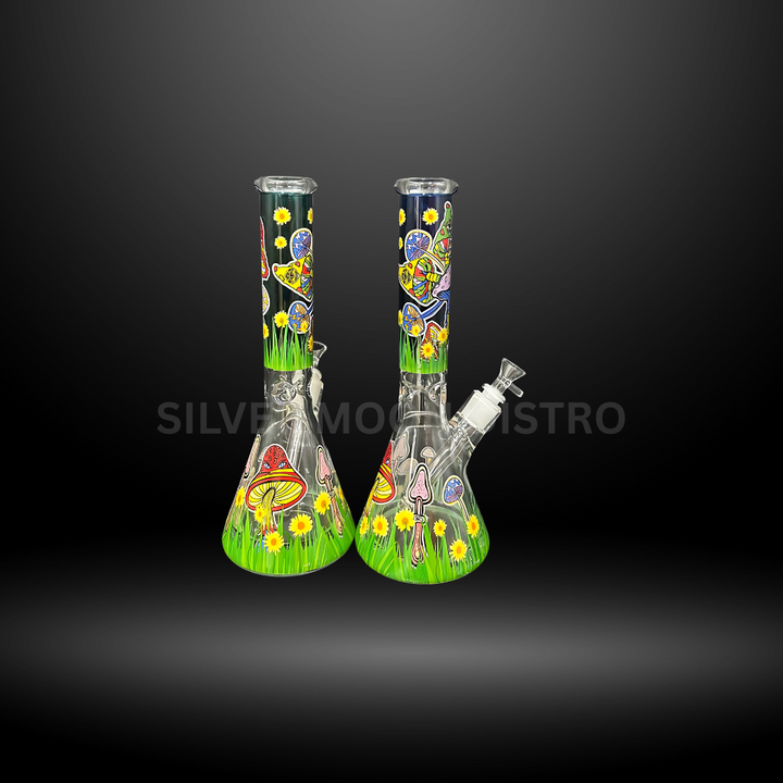 14" Psychedelic Mushroom Beaker Bong