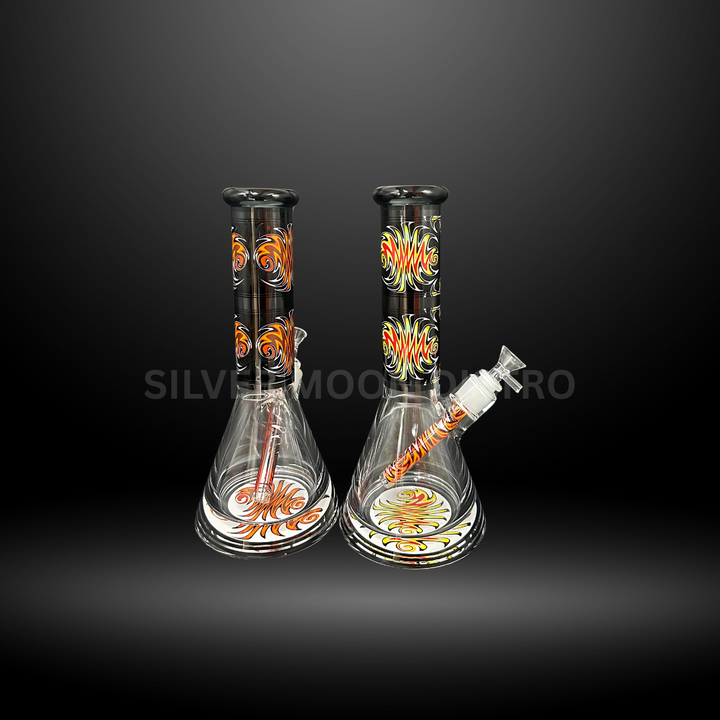 12" Swirl Pattern Beaker Bong