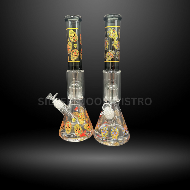 16" Sugar Skull Beaker Bong