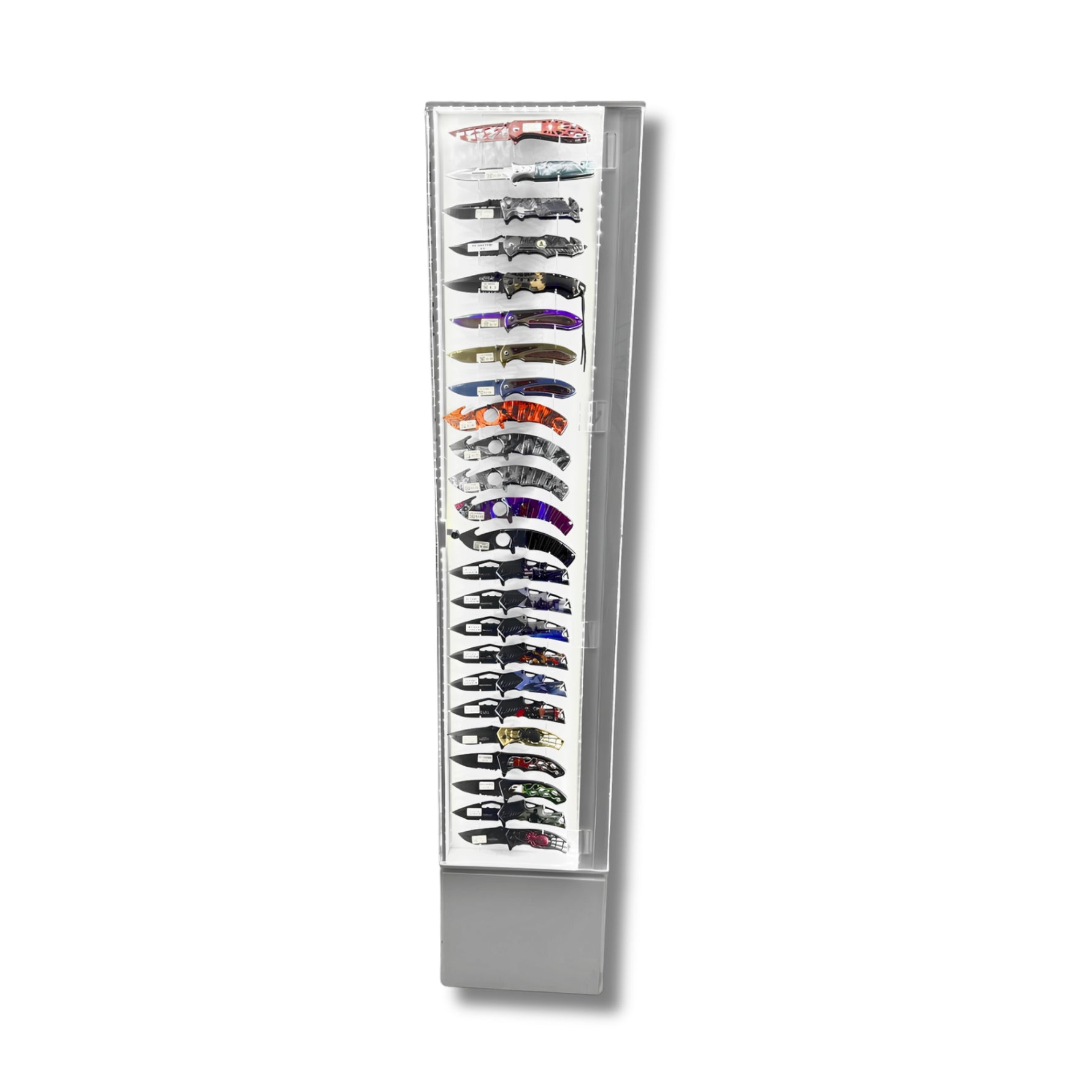 4 Sided Led Knife Display with 96 Knives