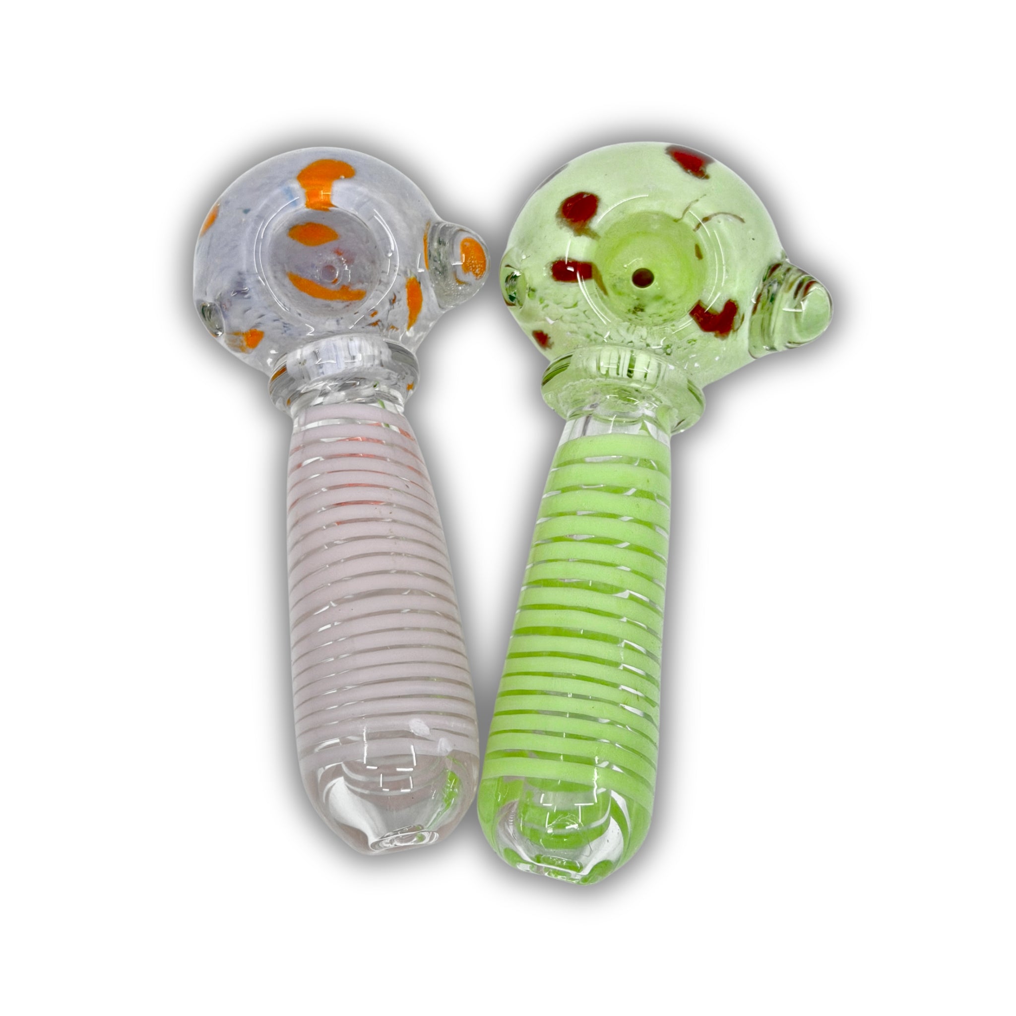4" Striped Glass Hand Pipe [BB-546]