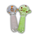 4" Striped Glass Hand Pipe [BB-546]
