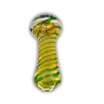 4" Fumed Green Spiral Hand Pipe [MH-41]