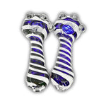 4" Marbled Stripe Hand Pipe [BB-648]