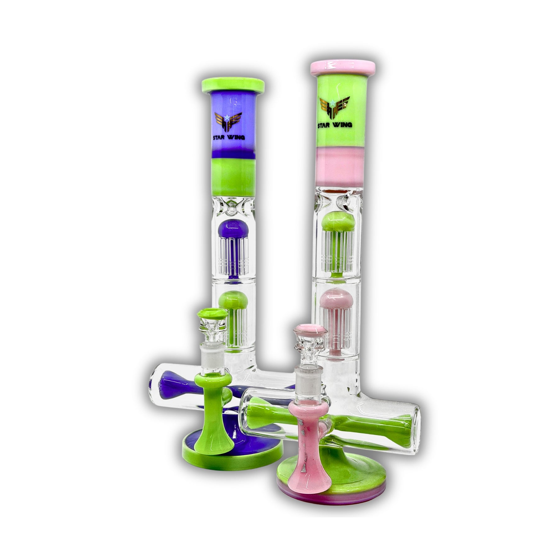 17" Dual Tree Perc Water Pipe [WP-9267]