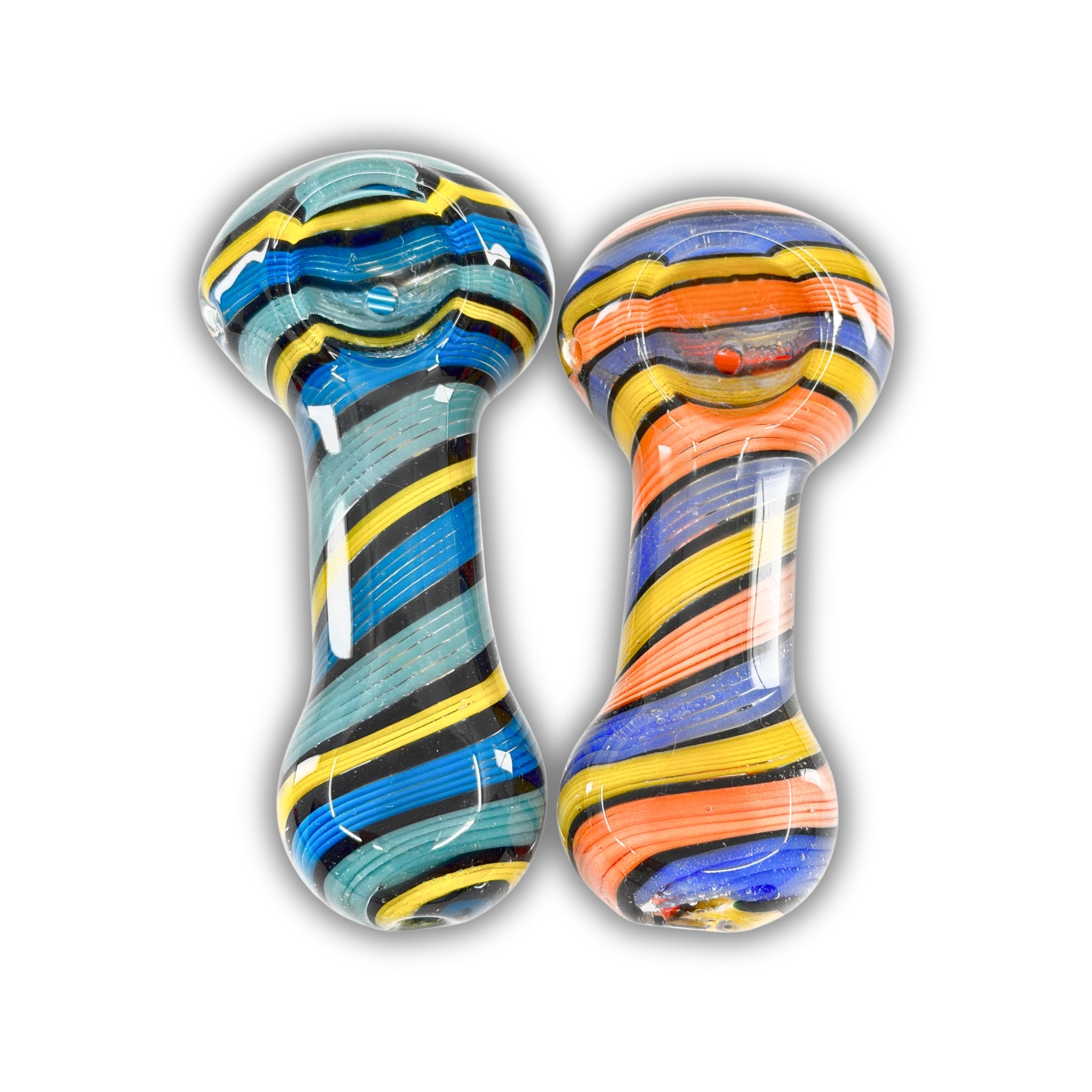 3" Striped Ribbon Hand Pipe [YA-13]