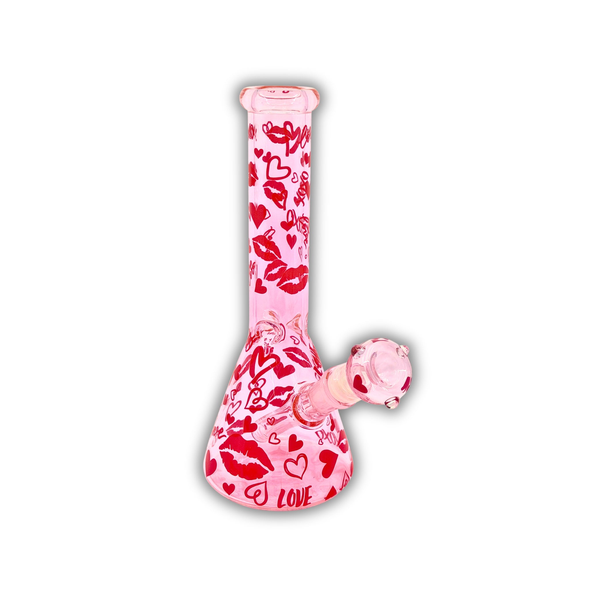 10" Valentine Hearts Beaker Bong [ES-25537]