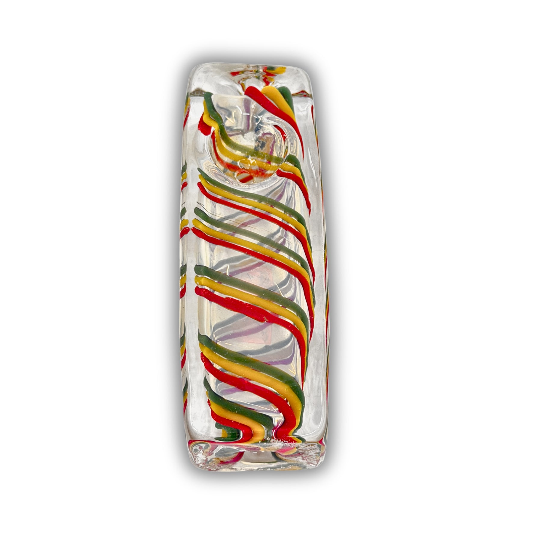 4" Square Rasta Hand Pipe [BB-544]