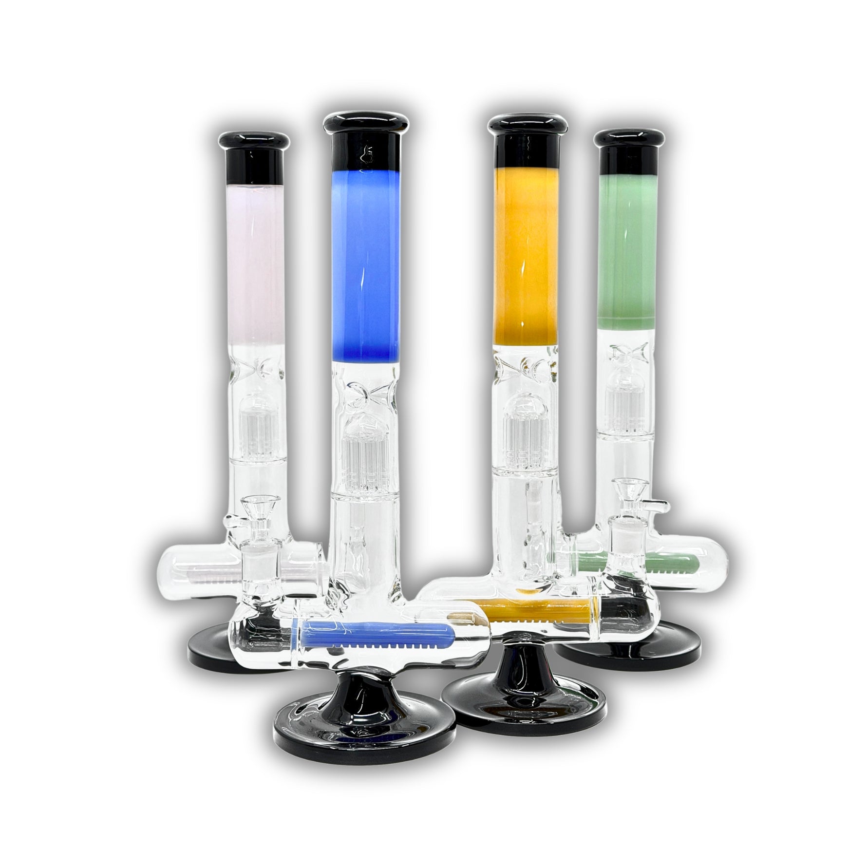 16" Straight Tube Perc Water Pipe [RL-2359]