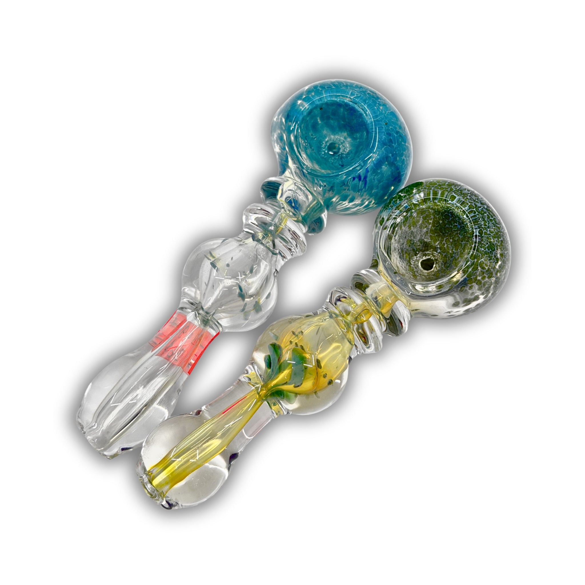 3" Crackle Glass Hand Pipe [BB-491]
