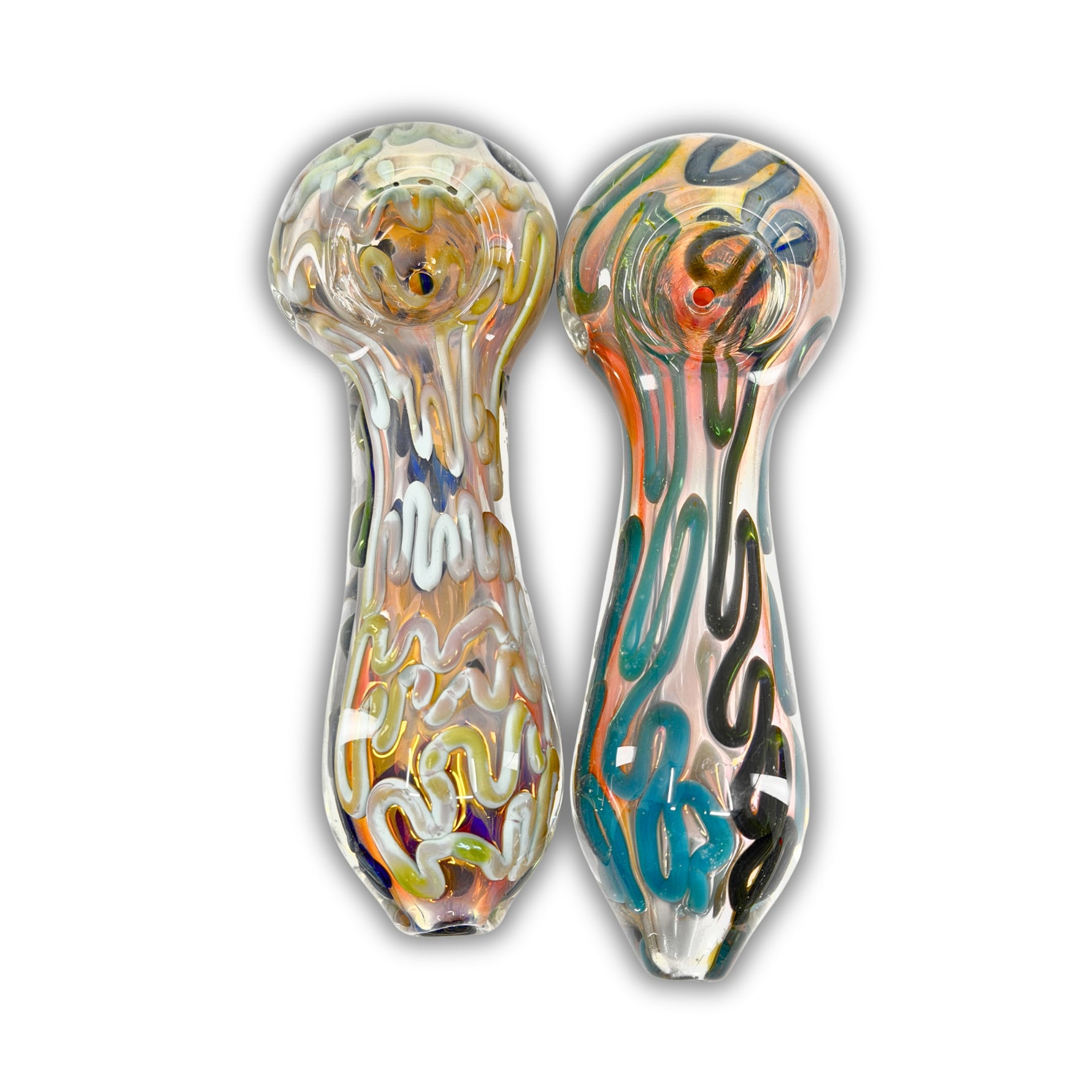 4" Fumed Squiggle Hand Pipe [RK-11]