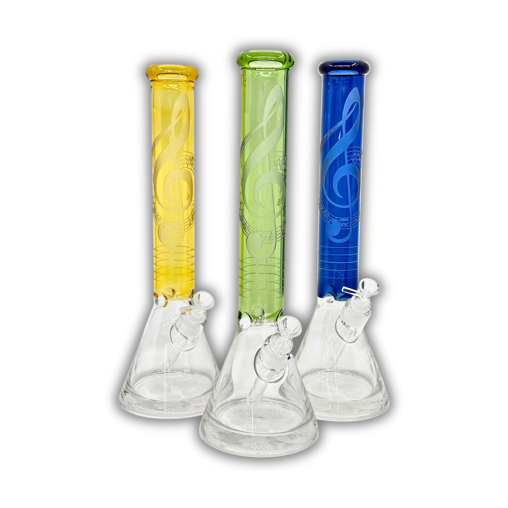 17" Music Note Beaker Bong [HXCP-035]