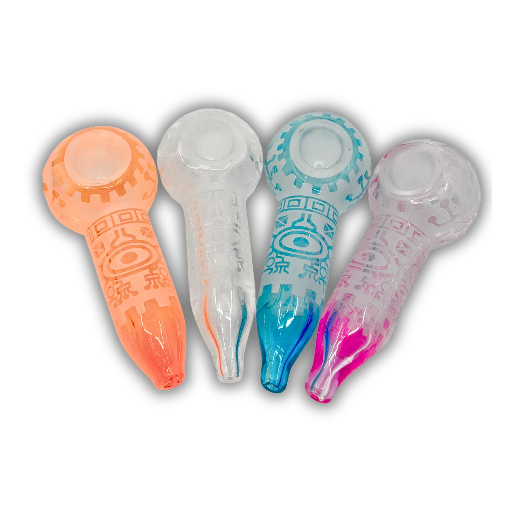 4" Reactive Frosted Hand Pipe [HP-3016G]