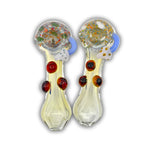4" Frit Glass Mushroom Hand Pipe [BB-654]