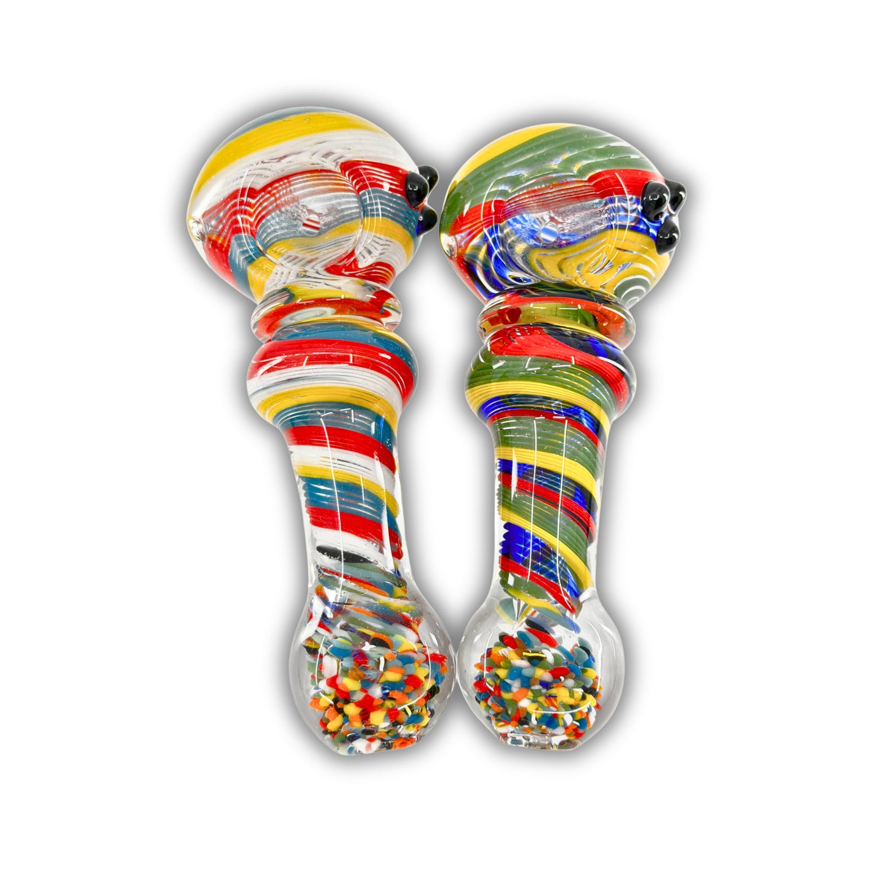 4" Rainbow Wig Wag Hand Pipe [BB-468]