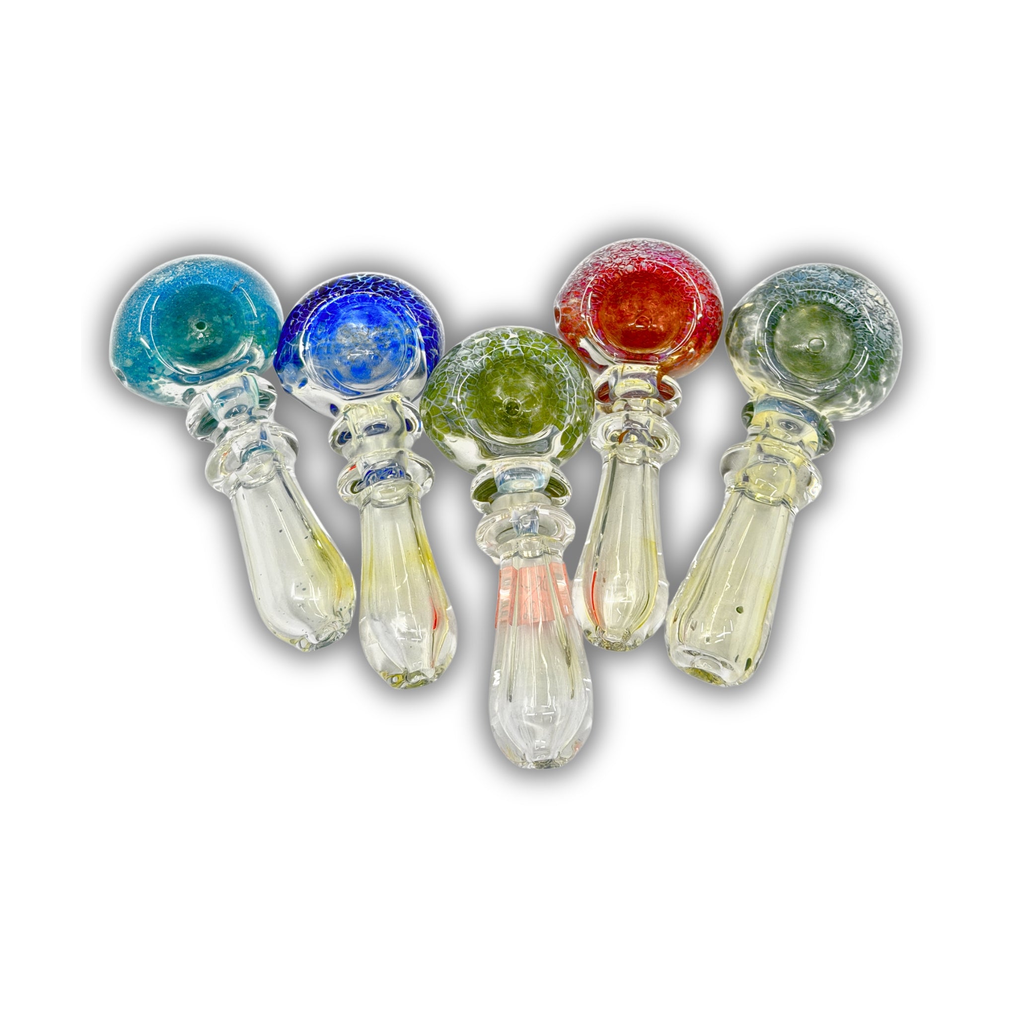 3" Crackle Glass Hand Pipe [BB-498]