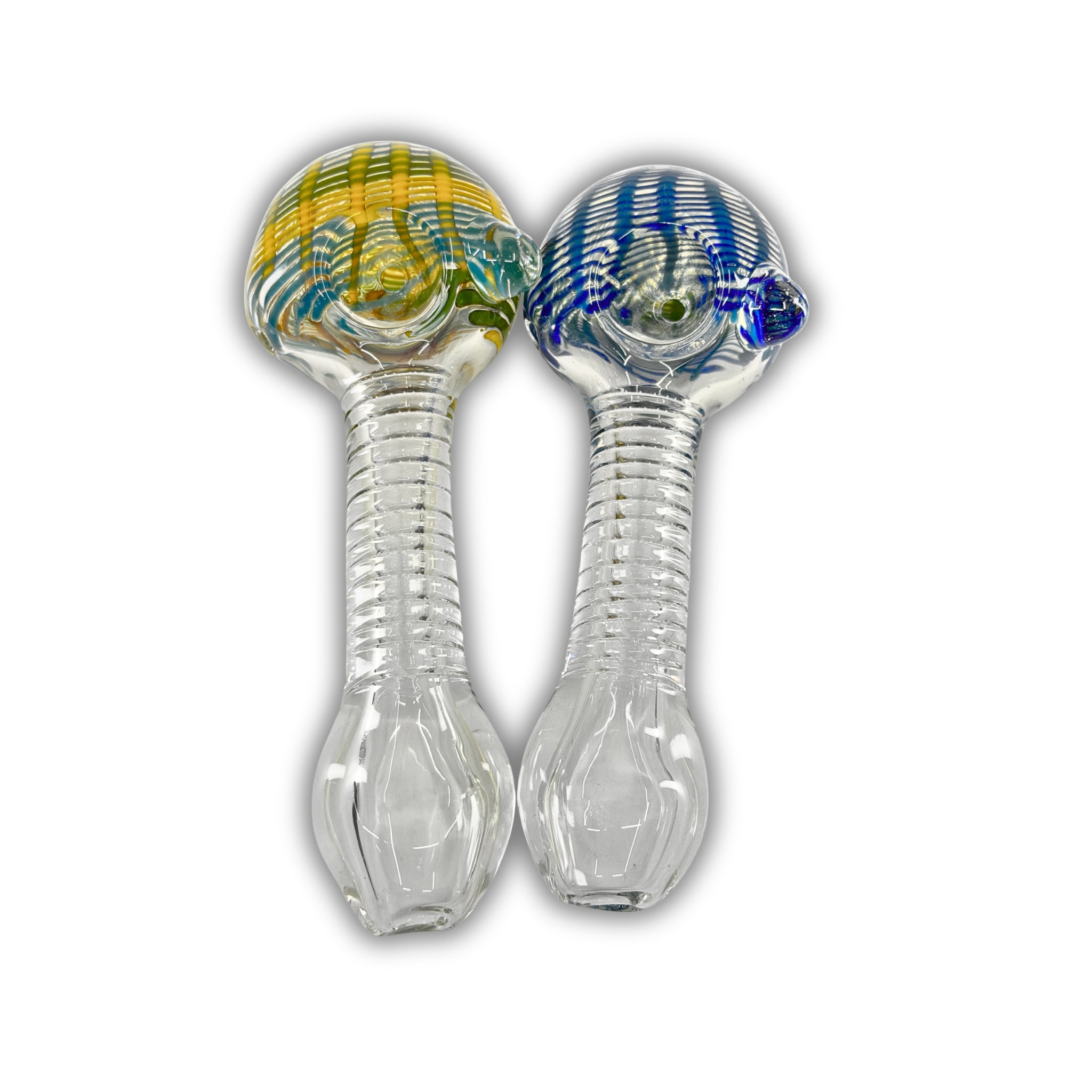 4" Stripe Bowl Hand Pipe [BB-479]