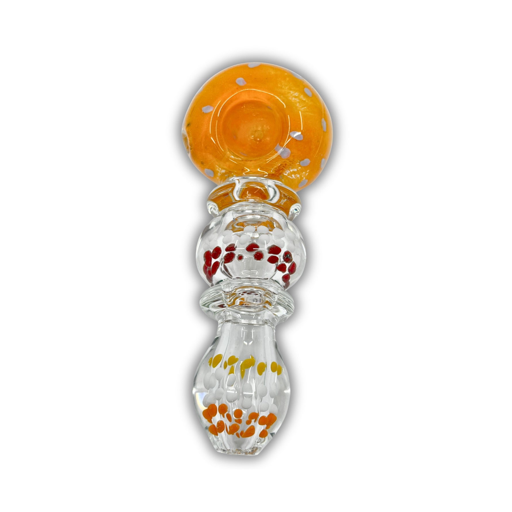 4" Orange Speckled Hand Pipe [BB-485]