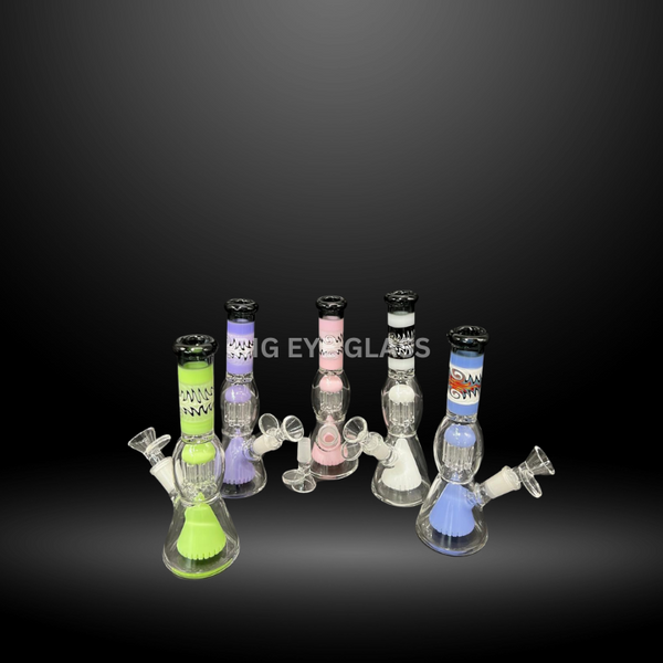 8"  Vivid Vibes Water Pipe Beaker (ES 2388)