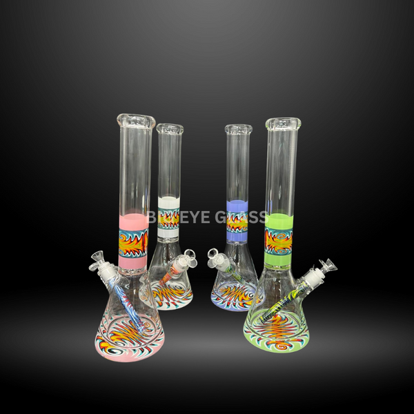 18" ColorSplash Beaker Bong (ES 23219)