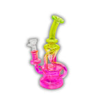 8" Neon Color Recycler Water Pipe [SQ-1002]