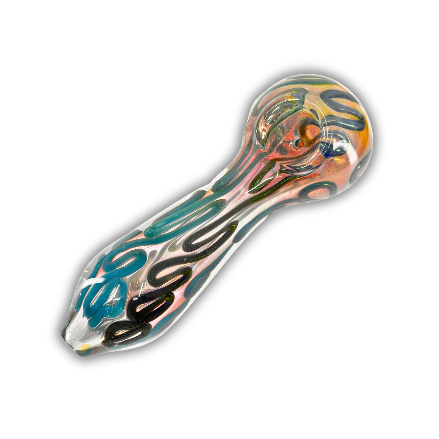 4" Fumed Squiggle Hand Pipe [RK-11]