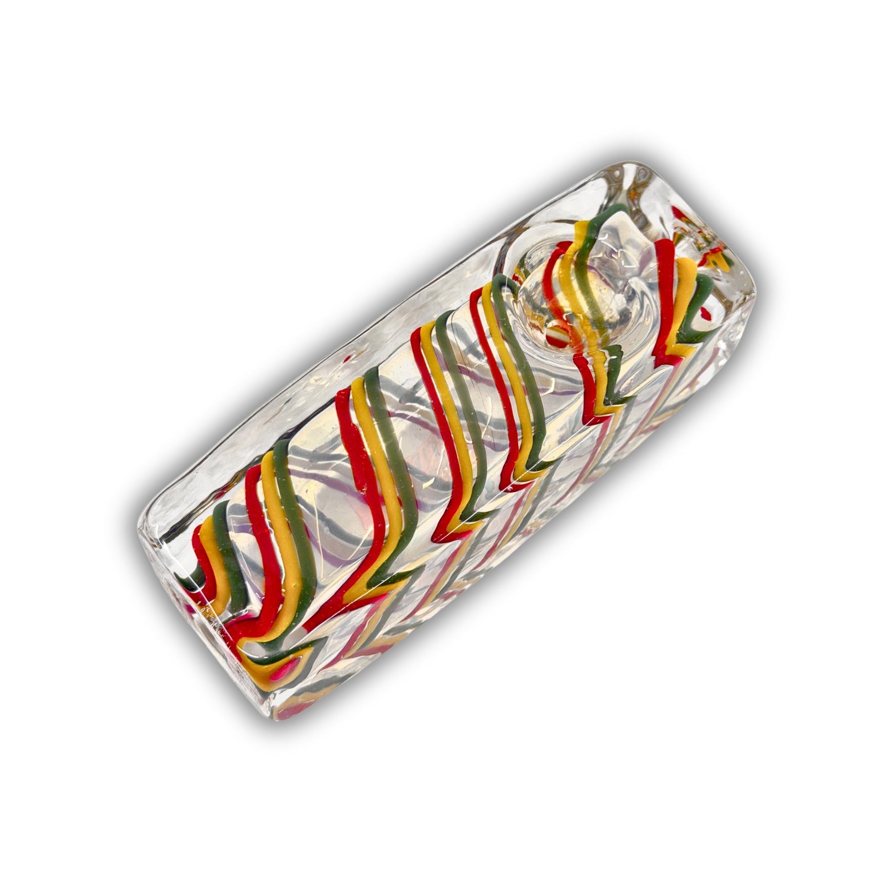 4" Square Rasta Hand Pipe [BB-544]