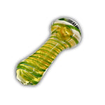 4" Fumed Green Spiral Hand Pipe [MH-41]