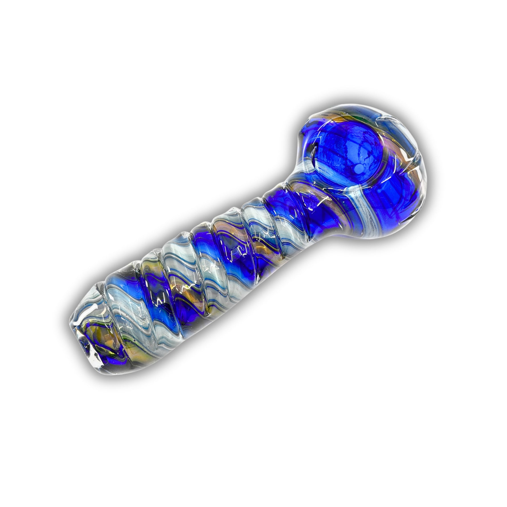 4" Blue Wig Wag Hand Pipe [BB-533]