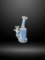 Imperial Blue Flora Water Pipe (ES 2482)