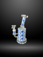 Imperial Blue Flora Water Pipe (ES 2482)