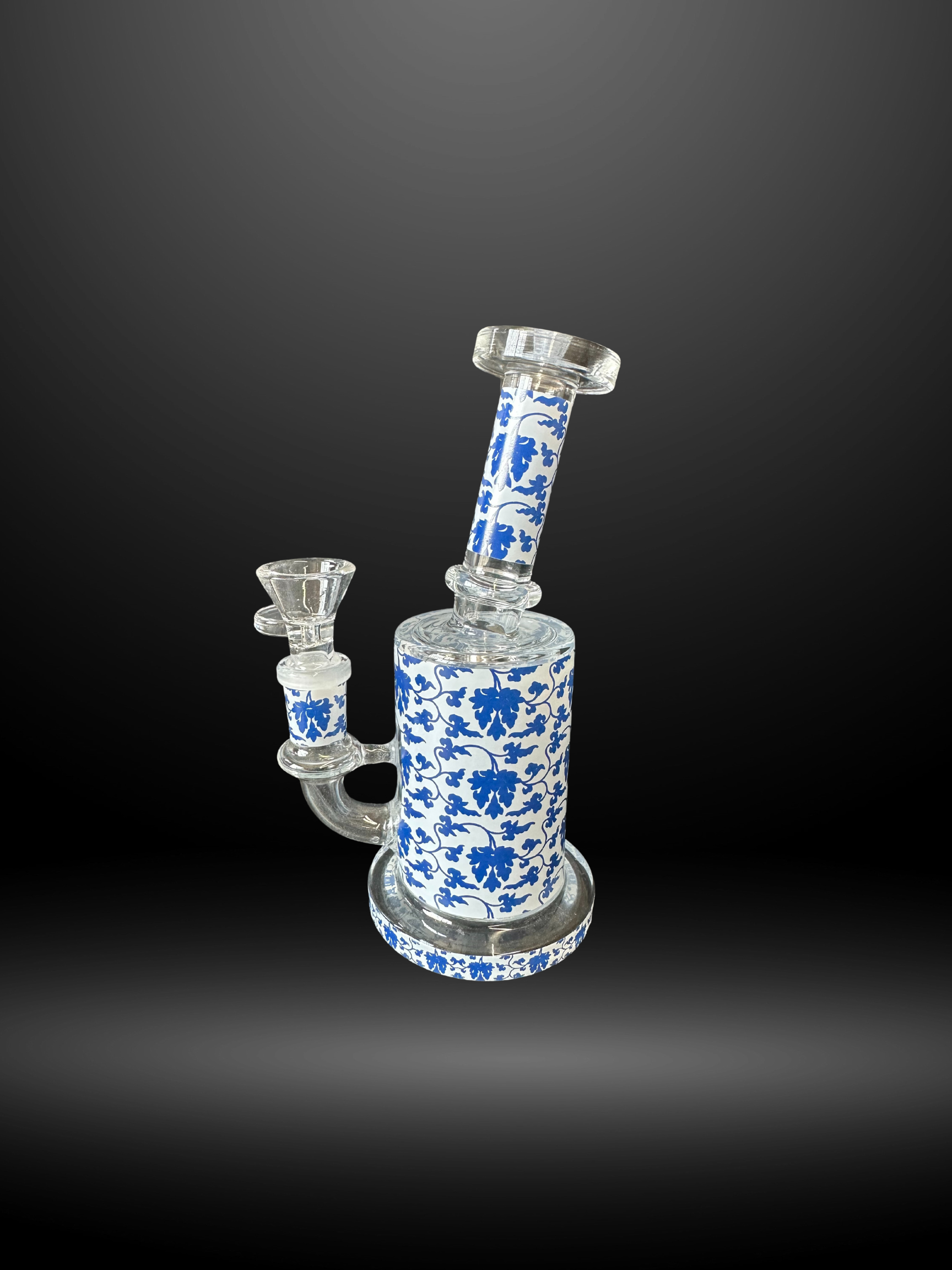 Imperial Blue Flora Water Pipe (ES 2482)