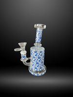 Imperial Blue Flora Water Pipe (ES 2482)