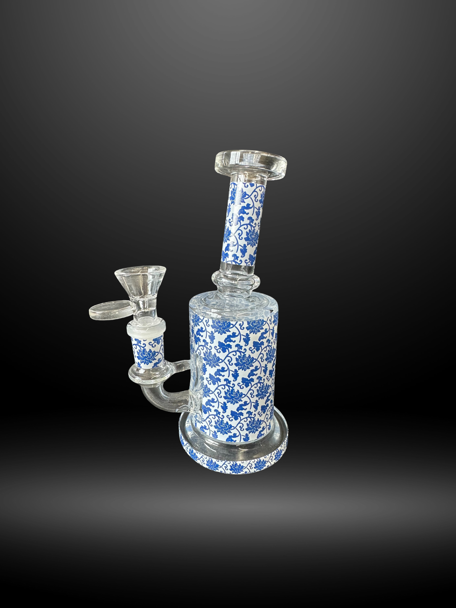 Imperial Blue Flora Water Pipe (ES 2482)