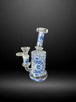 Imperial Blue Flora Water Pipe (ES 2482)