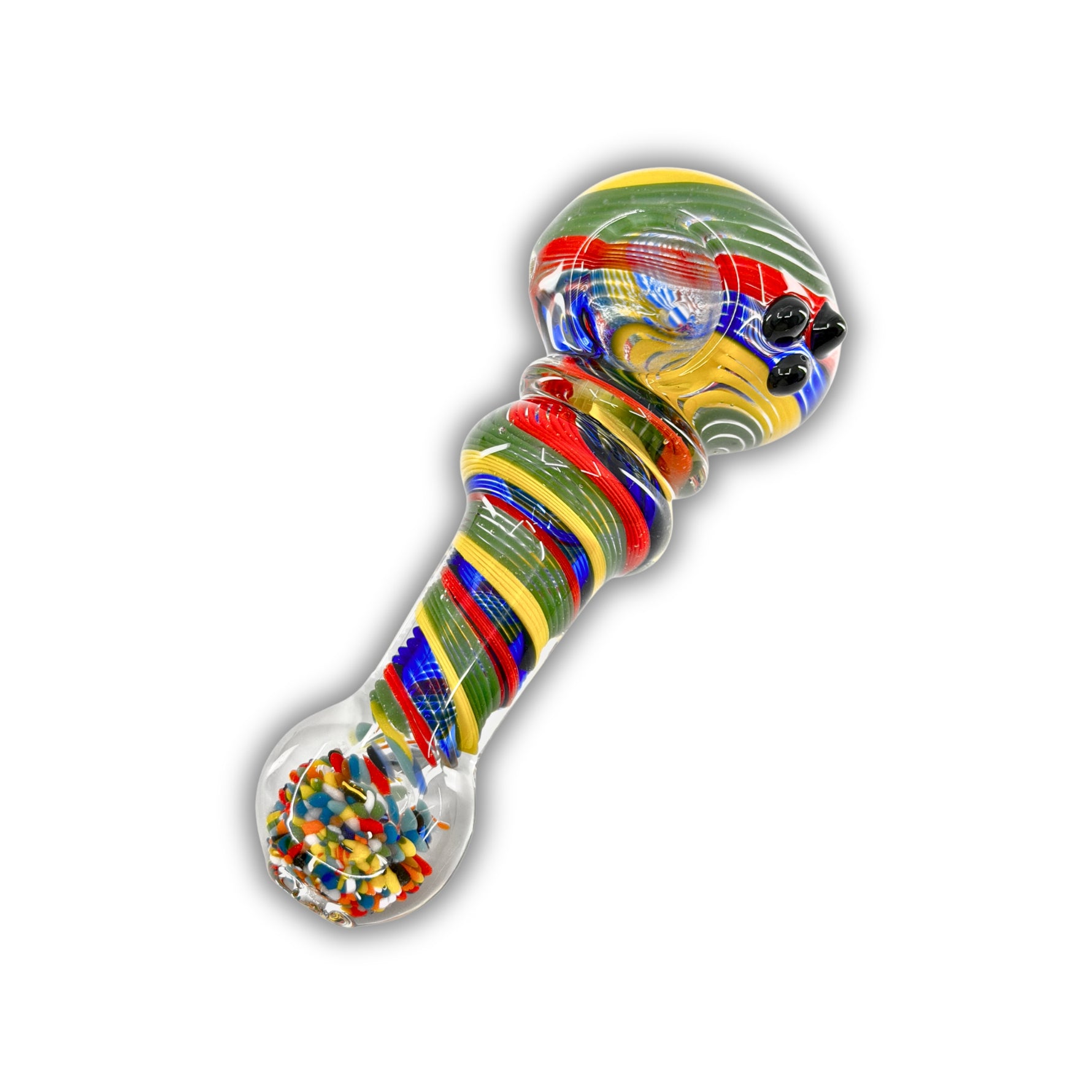 4" Rainbow Wig Wag Hand Pipe [BB-468]