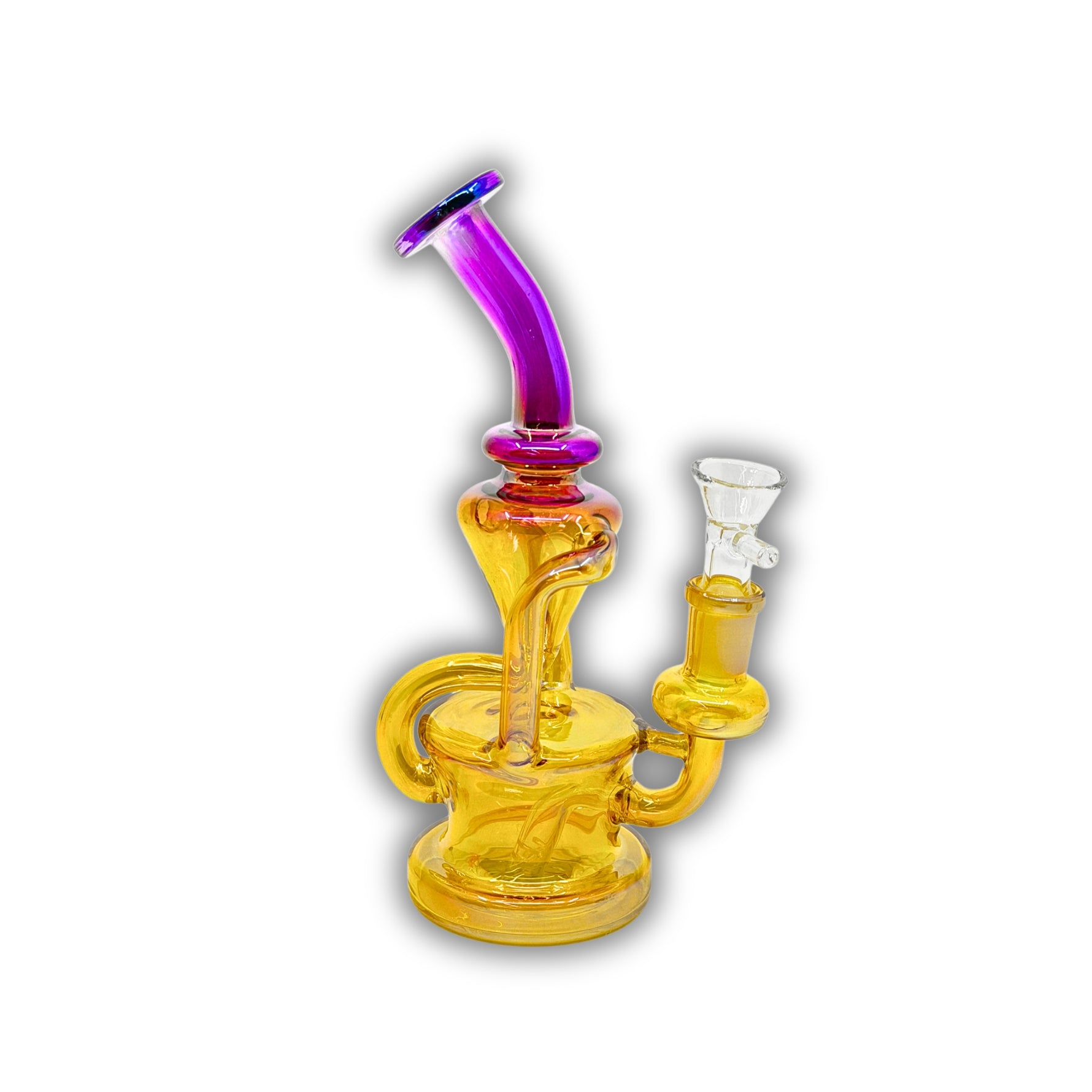 8" Neon Color Recycler Water Pipe [SQ-1002]