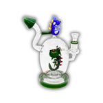 8" Dragon-Themed Glass Recycler Water Pipe [GB-145]