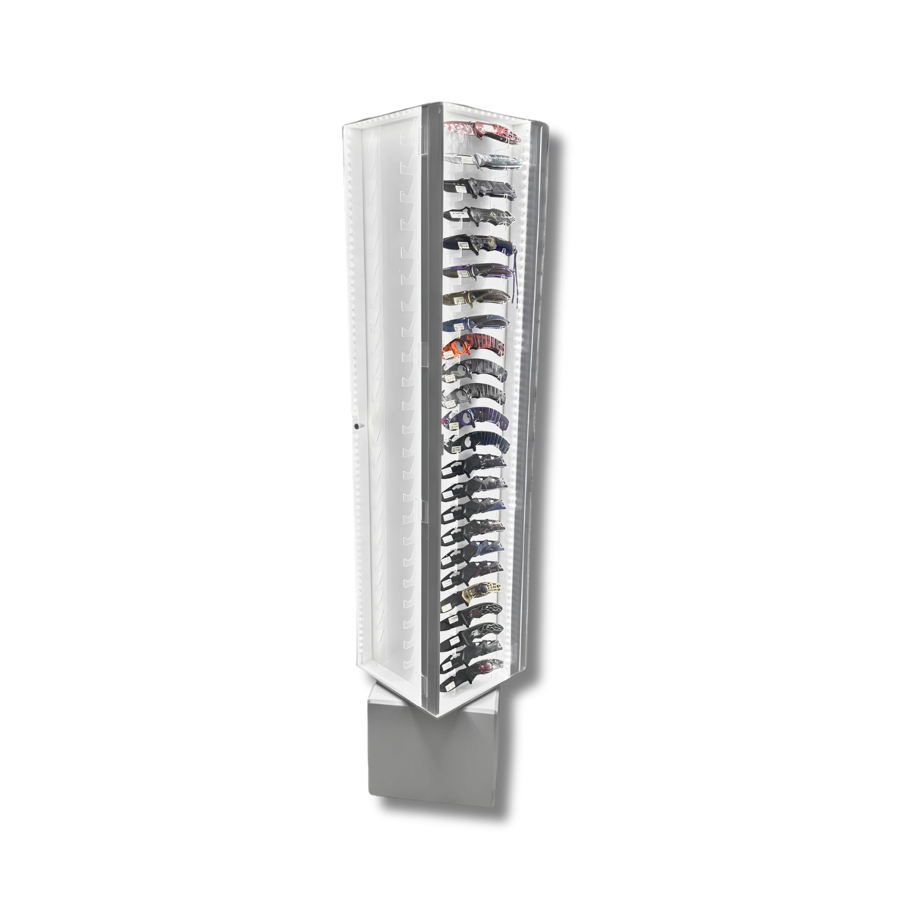 4 Sided Led Knife Display with 96 Knives