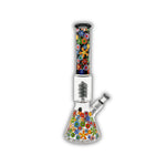 16" Floral Spiral Perc Beaker Bong [HXCP-452P-AH]