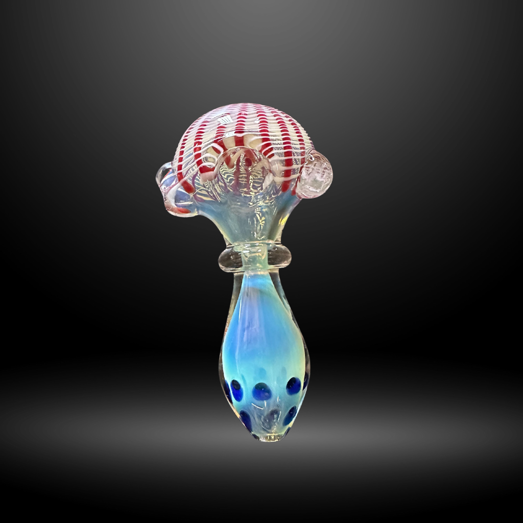 Red Stripe Spoon Hand Pipe - Wholesale Smoking Pipe Los Angeles California