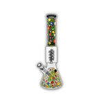 16" Floral Spiral Perc Beaker Bong [HXCP-452P-AH]