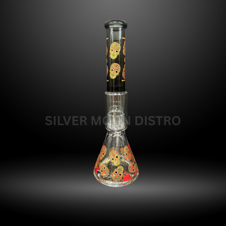 16" Sugar Skull Beaker Bong
