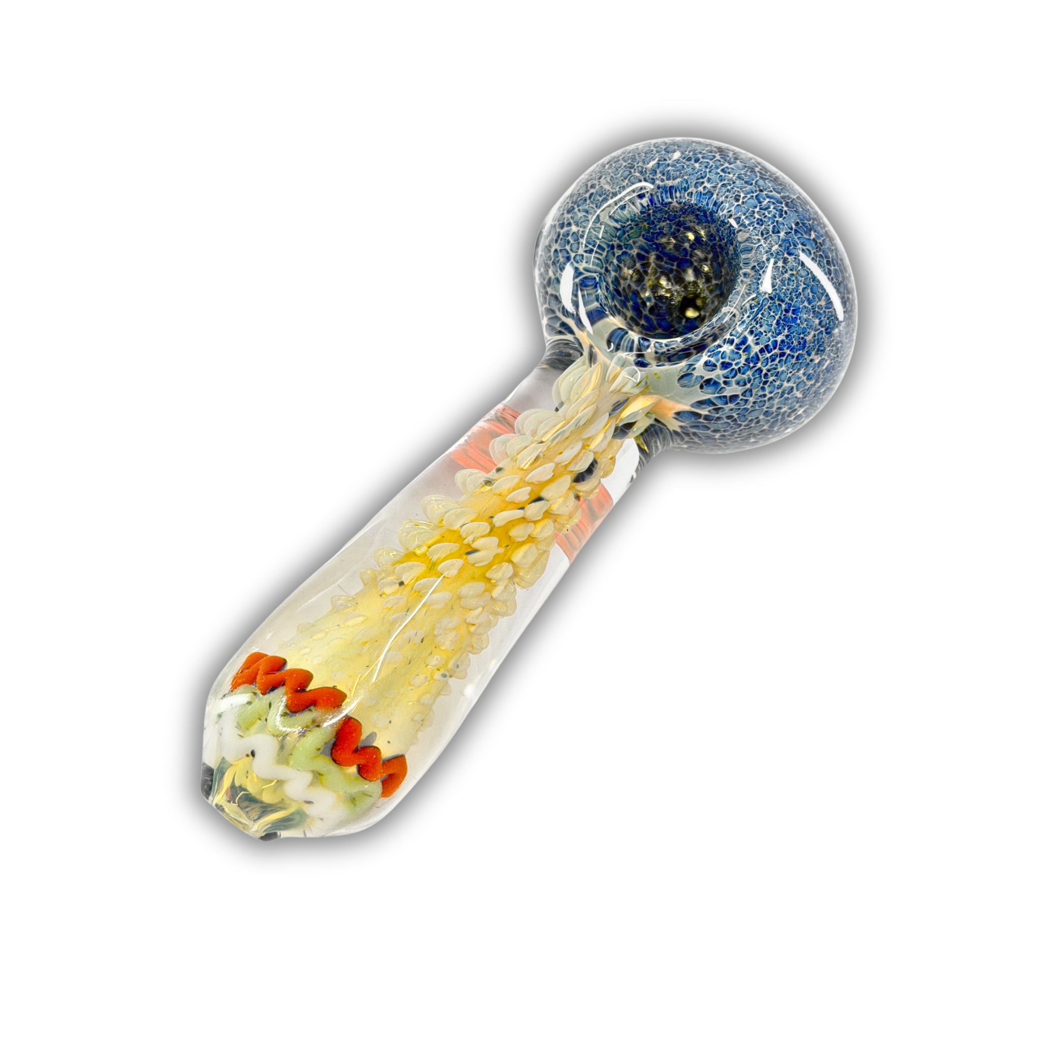4" Blue Frit Hand Pipe [BB-478]