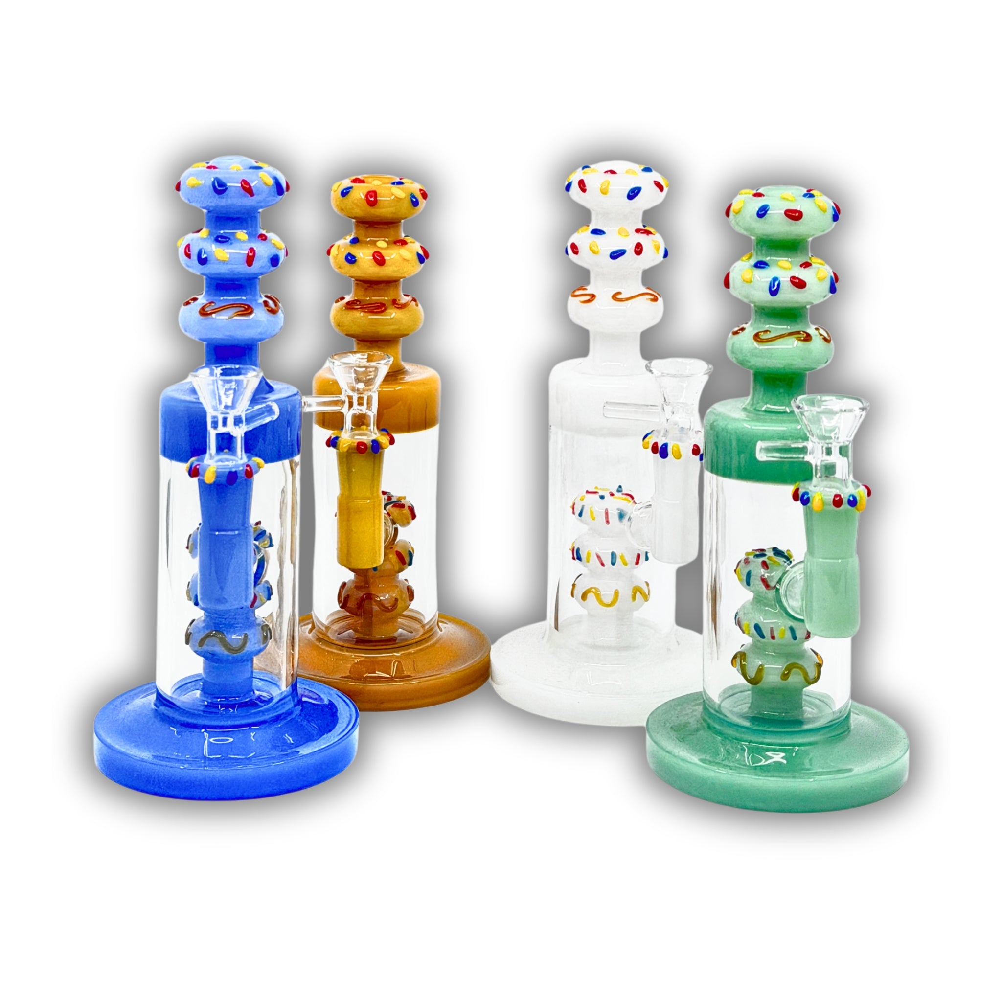 8" Sprinkle Donut Perc Water Pipe [YB-402]