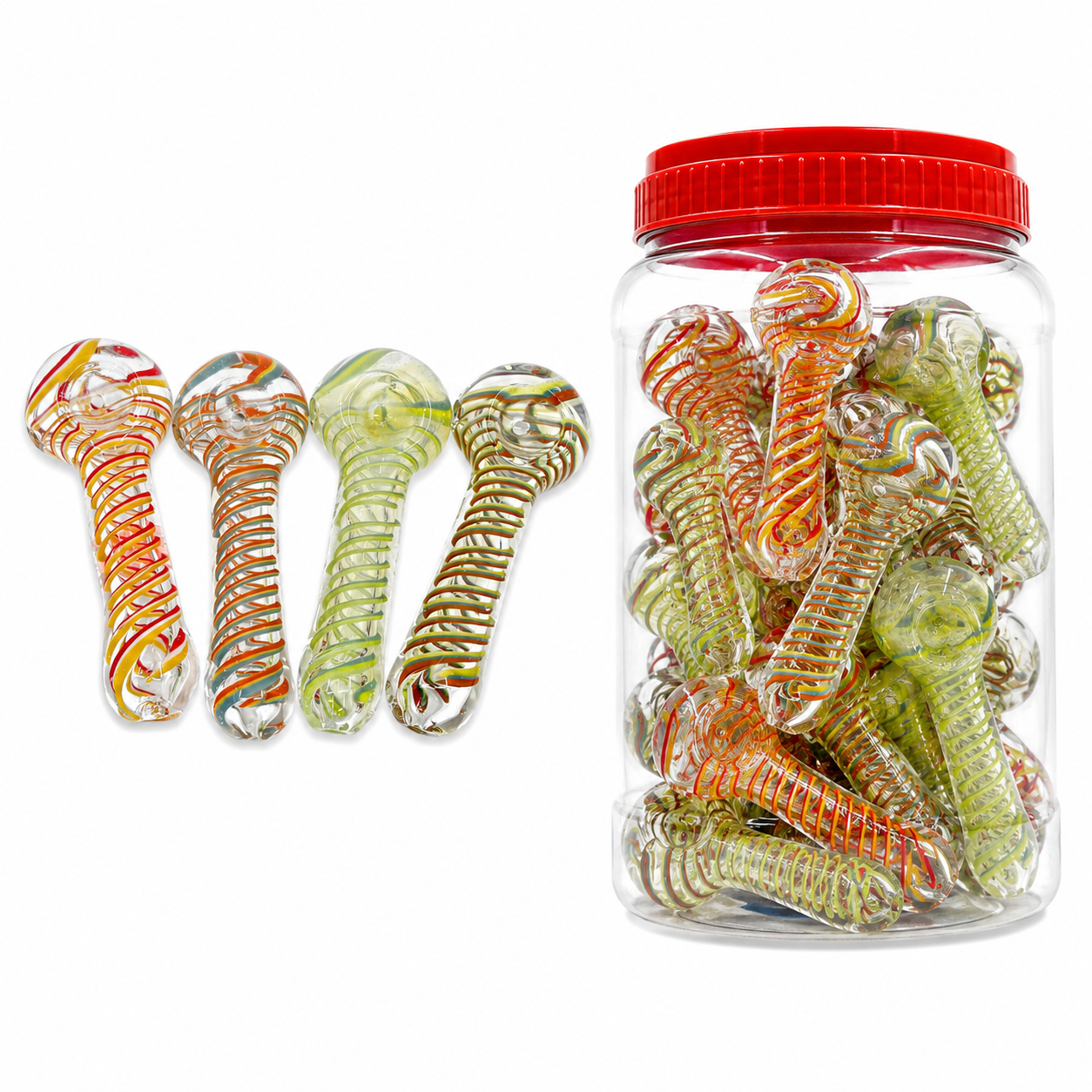 3" Ribbon Spiral Hand Pipe [BB-501]
