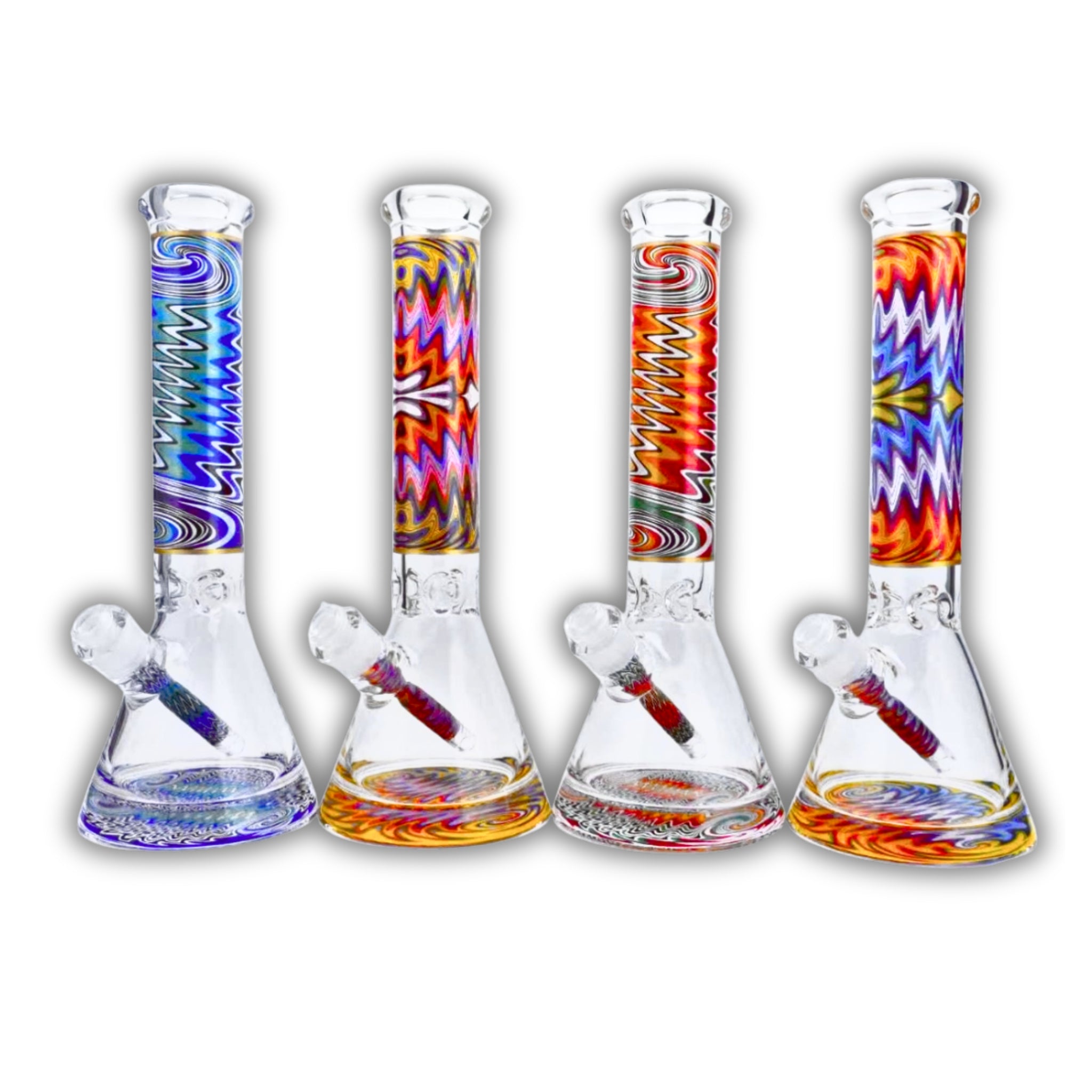 14" Psychedelic Swirl Beaker Bong [ES-2652]