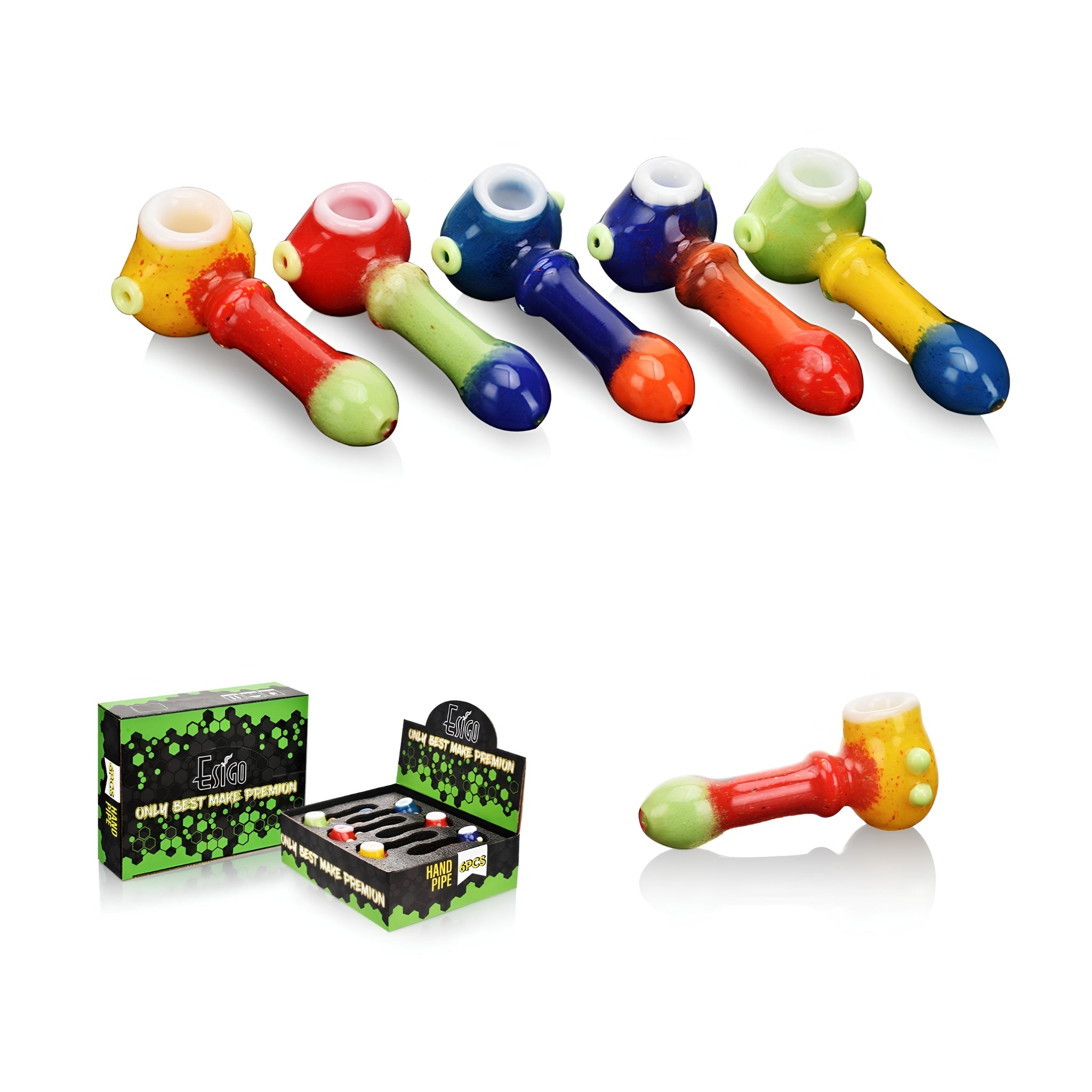 4.5" Color Splash Hand Pipe Display (ESH-2421)
