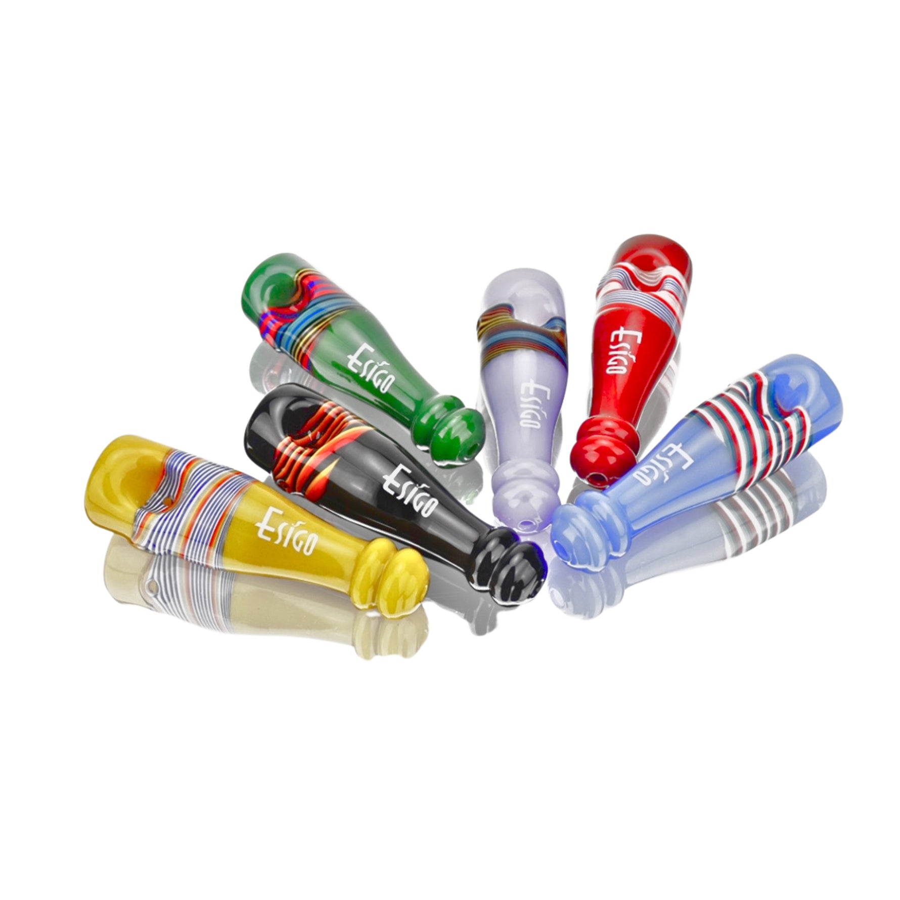 4.5" Striped Spoon Hand Pipe [ESH-2539]