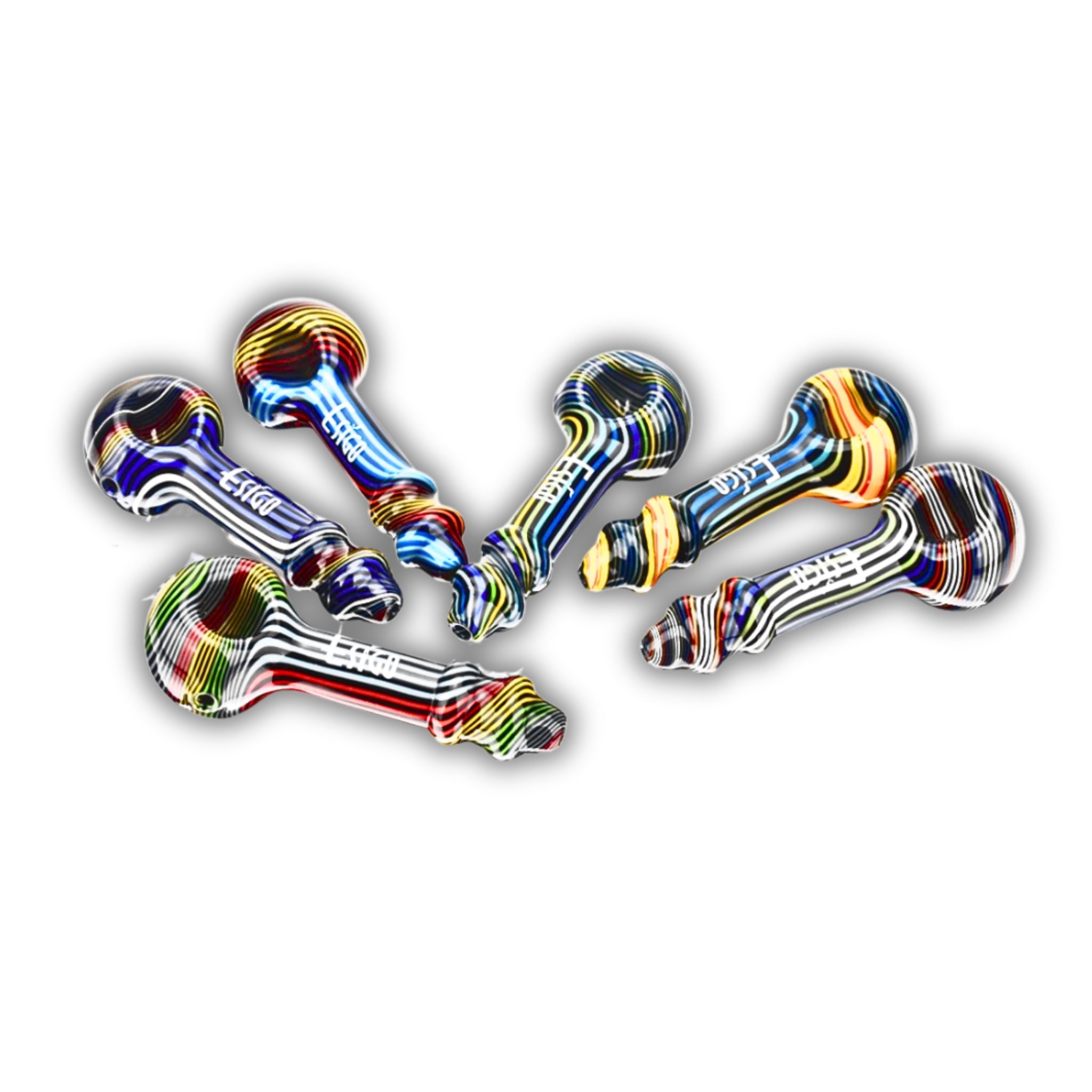 4.5 " Striped Art Hand Pipe [ESH-2546]